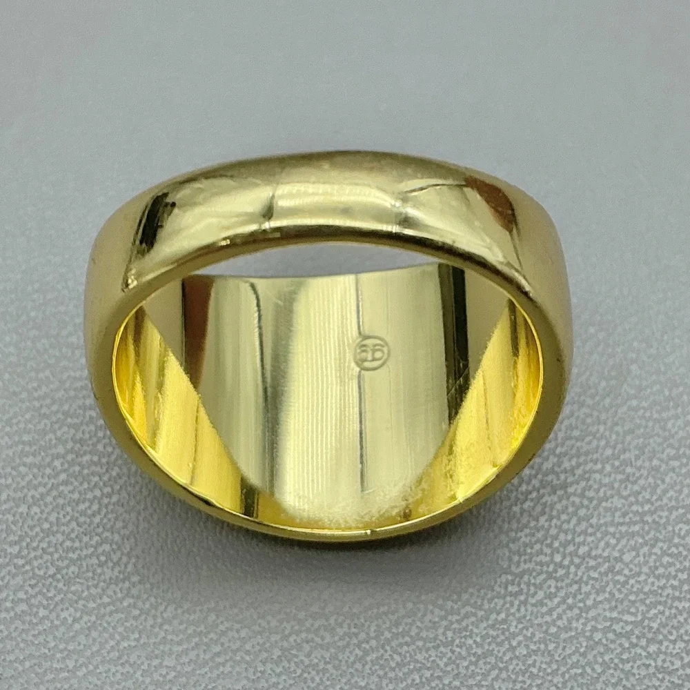 Gorjana Ring Gold Plated Dome Band Ring Size 7.5 Minimalist Statement
